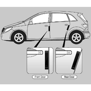 Door Guard SLIM Karet Pelindung Pintu Mobil Warna