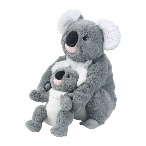 SOTAST Boneka, set isi 2, koala abu-abu