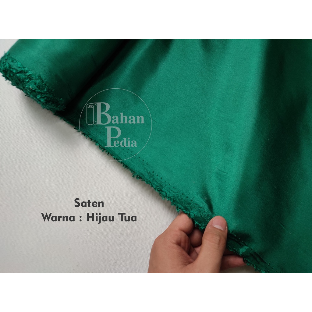 [MTR] Kain Bahan Saten Satin Lemas Kilap 100 x 150 cm - Hijau Tosca Tua