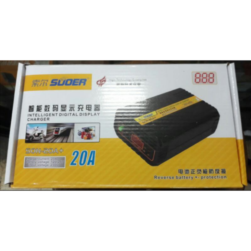 Cas Aki Chargr Accu SUOER 20A 20Ampere 12V/24V Otomatis