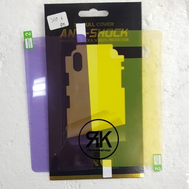 Anti gores shock screen DEPAN BELAKANG 360 antigores Samsung S10 PLUS full cover guard protector