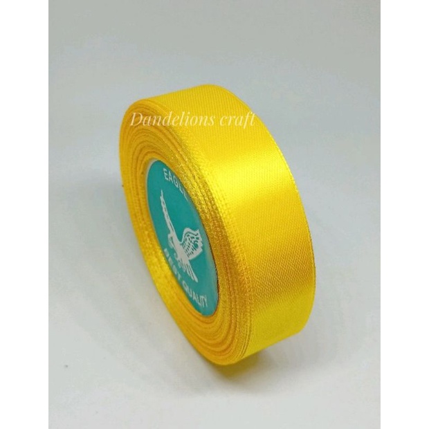 Pita Satin Saten 2,5cm KUNING Per rol