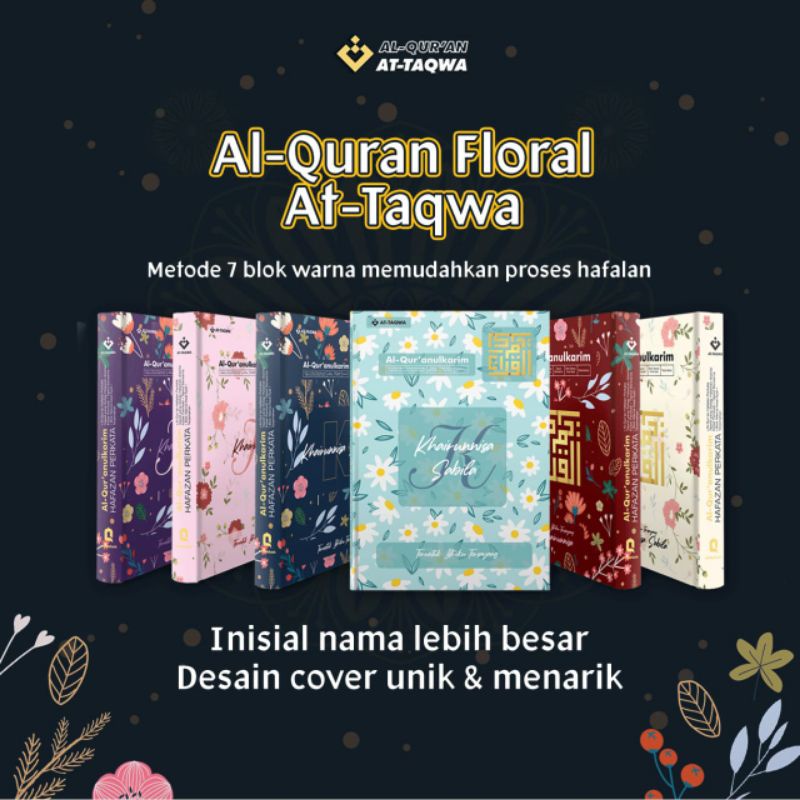 

Alquran custom nama/attaqwa/motifbunga