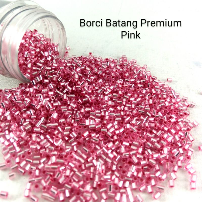 Parlaklik Borci Payet Batang Premium Pink Tua  Bahan Untuk Menjahit Prakarya Kerajinan Tangan DIY