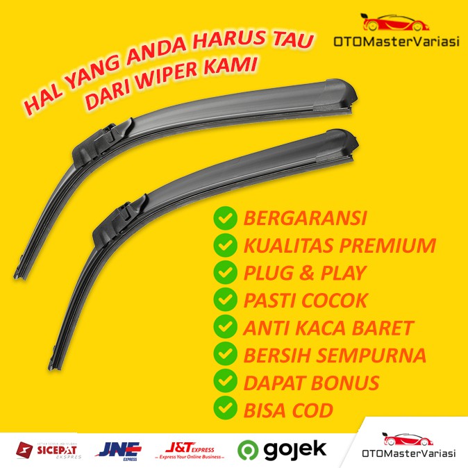 Wiper Kaca Mobil Frameless Honda Jazz Semua Tahun