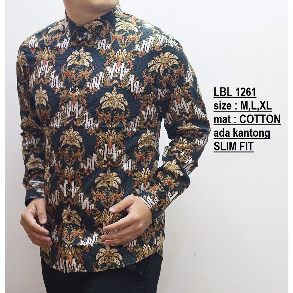 CBL504 KEMEJA BATIK PRIA SLIM FIT MEWAH UNIK BAJU BATIK PRIA BEST SELLER