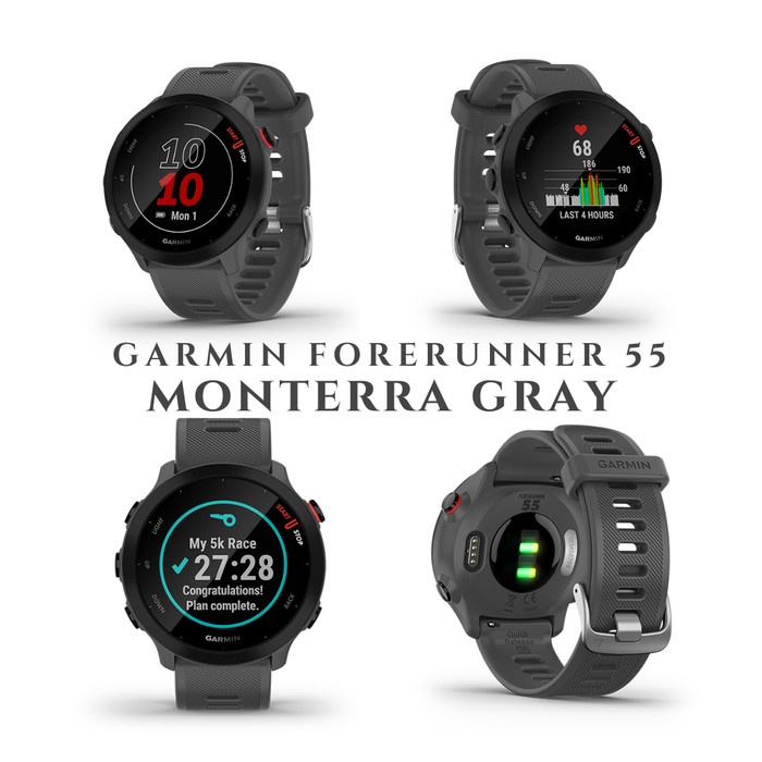 Garmin Forerunner 55 GPS HR Marathon Lari Sepeda Fitness Gym