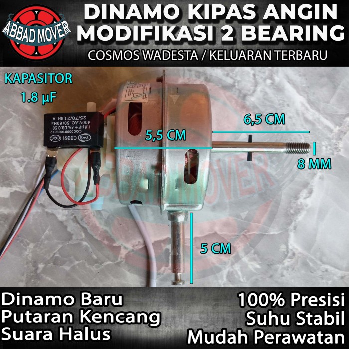 Dinamo Kipas Angin Cosmos Wadesta Donat Bearing Laher