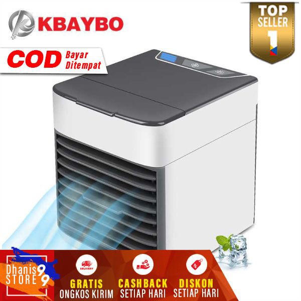 Kipas Air Cooler USB Mini Air Conditioner 7 Color LED Light Fan Pendingin Portable Ruangan Rumah