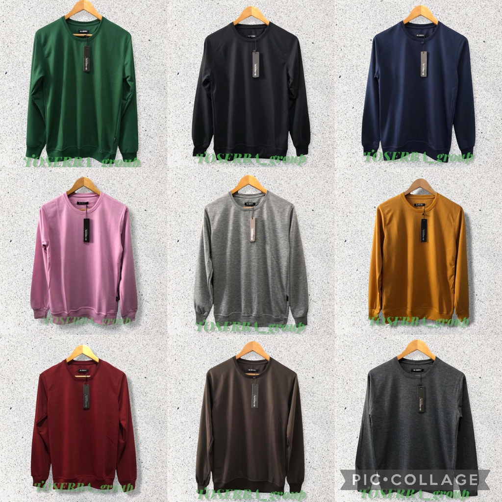 Sweater lengan panjang bebyterry polos/ lengan panjang Polos/Kaos lengan panjang pria- wanita/Atasan