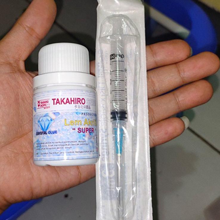 

Lem Akrilik Super Bening crystal glue + FREE suntikan. HM42 ➵