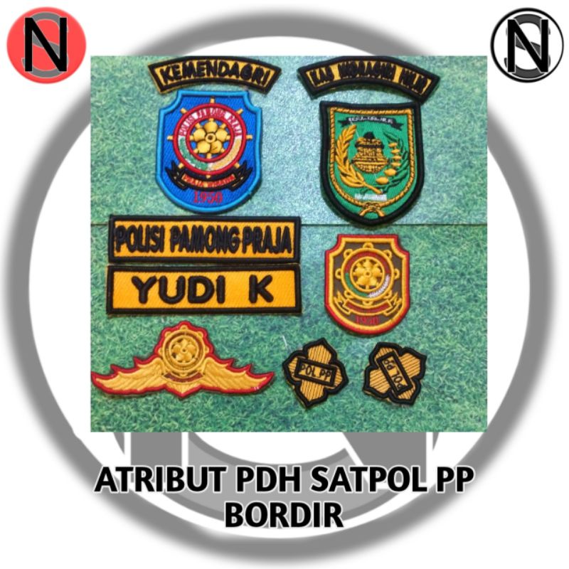 atribut pdh bordir timbul satpol pp