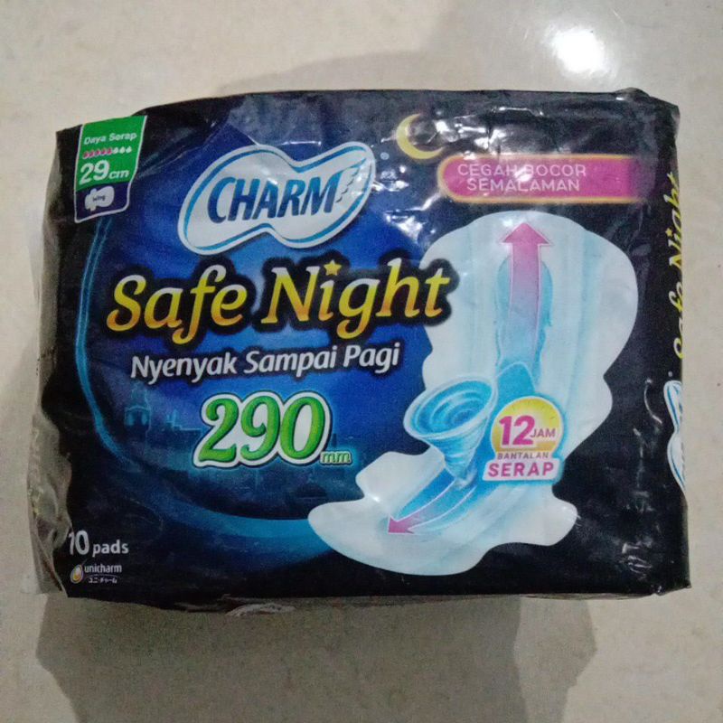 pembalut charm safe night 29cm