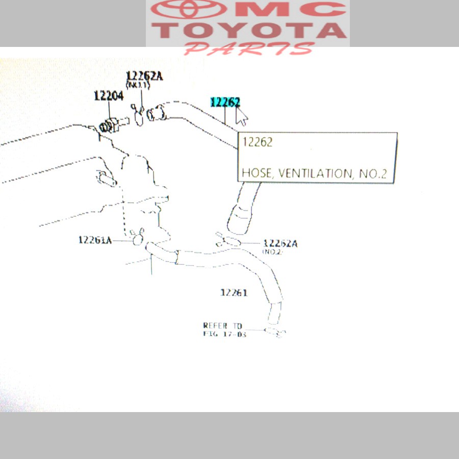 Selang Ventilasi Toyota Altis 12262-0D120