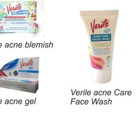Paket Verile Anti Jerawat-Verile Acne Gel, Verile Acne Blemish Cream, Verile Facial Wash