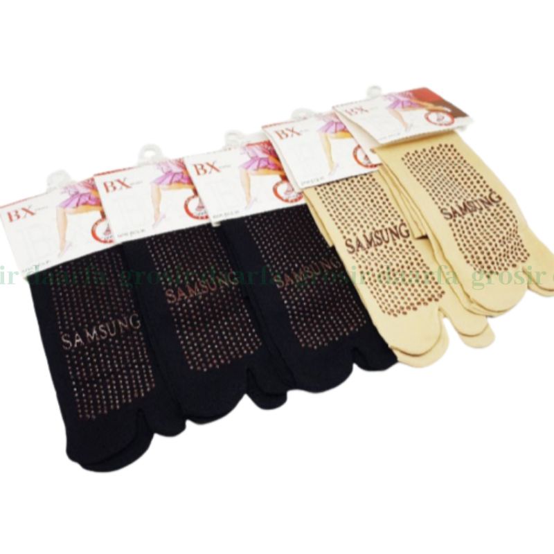 Kaos kaki muslimah jempol anti slip merk samsungg import