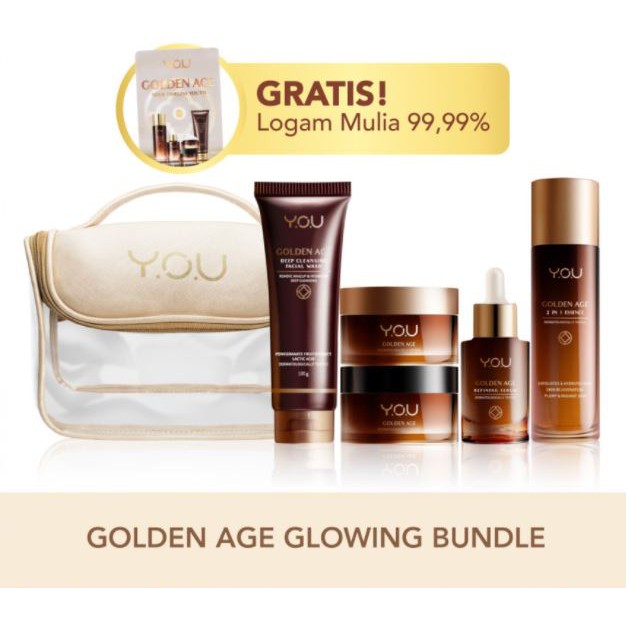 ☘️Yuri Kosmetik☘️ YOU Golden Age Special Glowing Complete Bundle FREE Perfect cushion