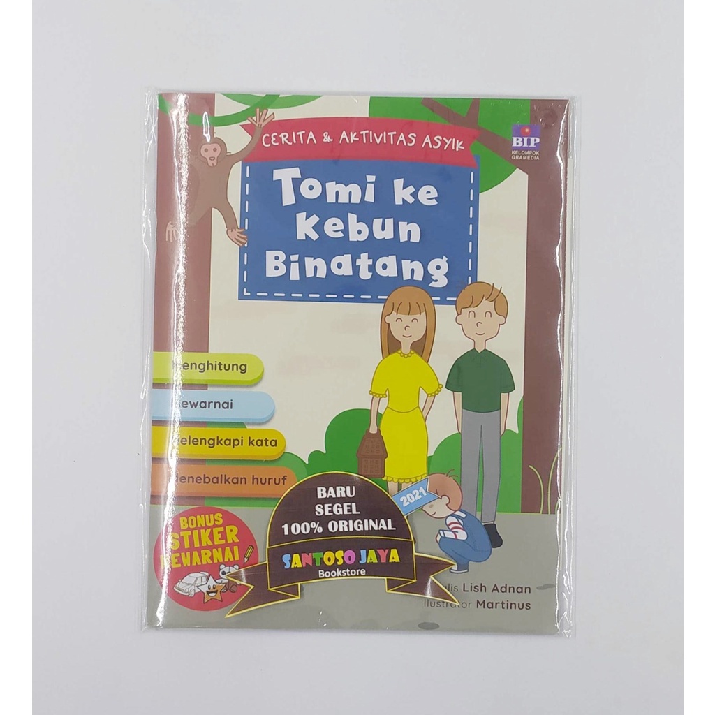 Buku Anak Cerita & Aktivitas Asyik - Tomi Ke Kebun Binatang oleh Lish Adnan