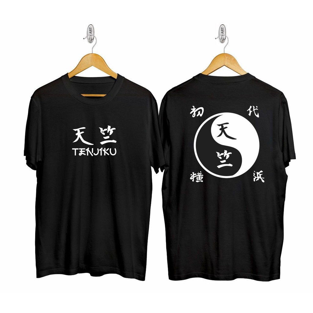 Kaos murah Kaos distro murah baju  distro pria t-shirt murah combed30s TENJIKU HITAM