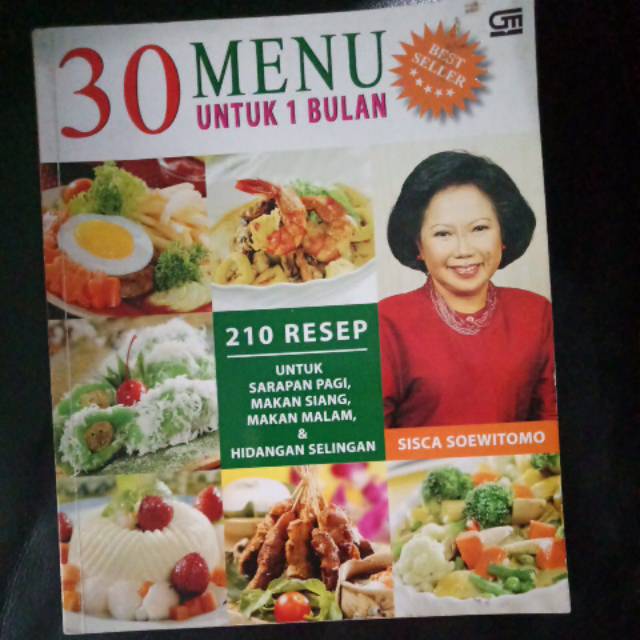 Preloved 30 Menu untuk 1 bulan 210 resep by Sisca Soewitomo