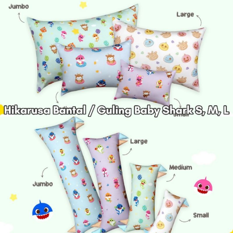 Hikarusa x Baby Shark Pinkfong Bantal / Guling size S M L