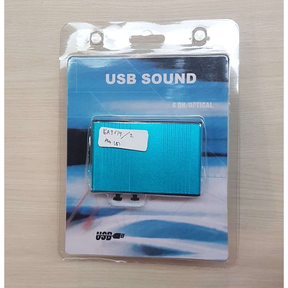 Kebidumei Sound Card External 5.1 Suround USB untuk Laptop/PC - CM6206 - Blue