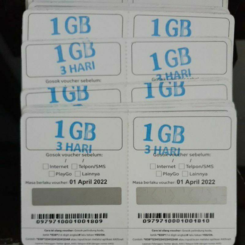 VOUCHER DATA AXIS SPECIAL 1GB 3HARI