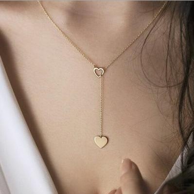 OSD COD KALUNG LIONTIN HATI LOVE TITANIUM CEWEK WANITA ANTI KARAT DAN LUNTUR ORI KOREAN STYLE KOREA 