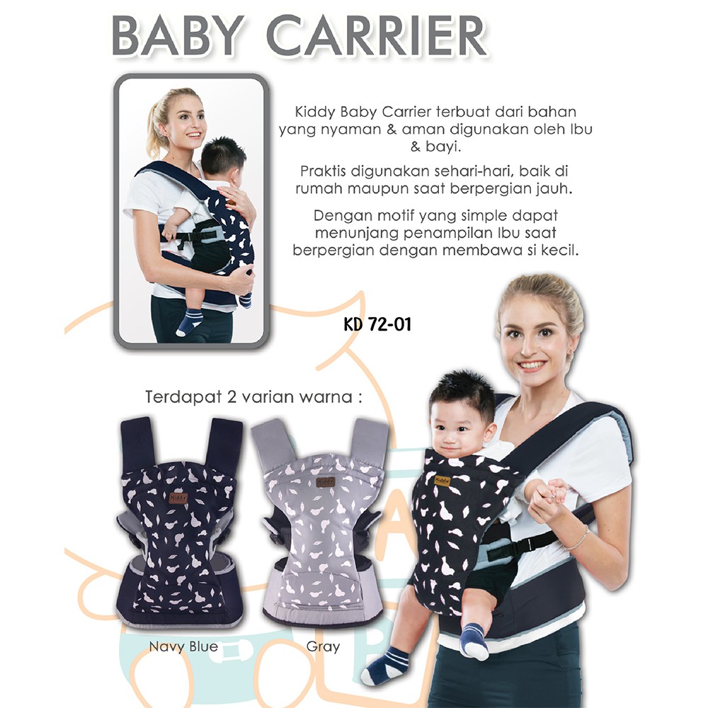 Baby Carrier Kiddy KD 7201 Gendongan Bayi Depan