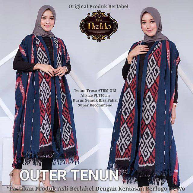 Outer tenun outwear batik tenun troso jepara oro