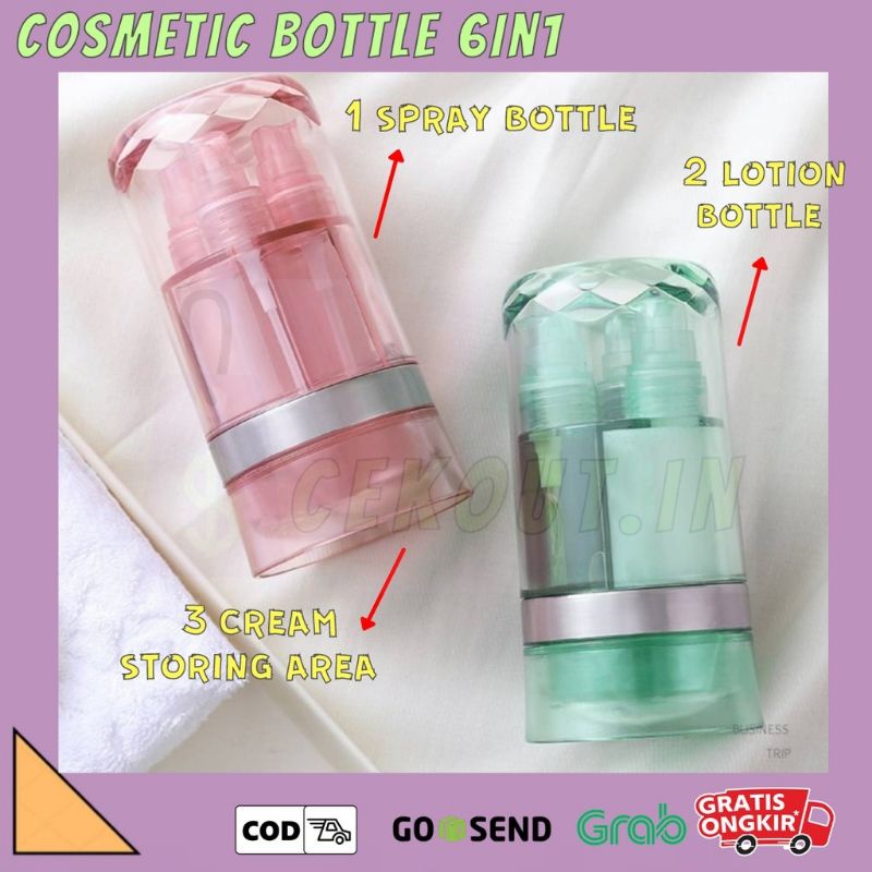 BOTOL MAKEUP 6IN1/COSMETIC BOTTLE 6IN1/BOTOL TRAVEL SKINCARE 6IN1/6IN1 SKINCARE BOTTLE