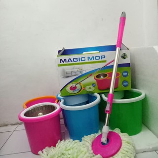 Magic Mop Sinda Dry Spin Stainles Steel  alat pel model 