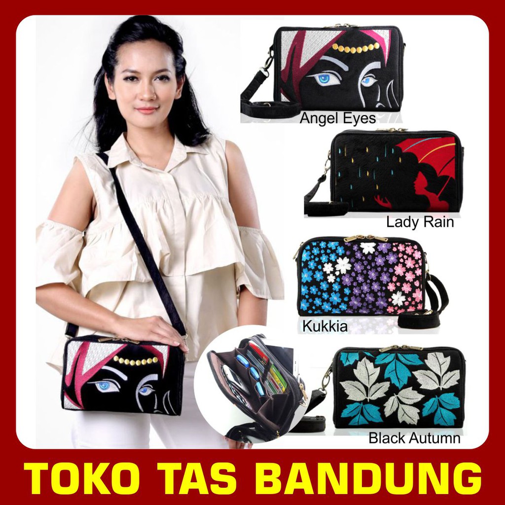 Tas Bordir Etnik/ Tas Handphone/ Tas Gadget/ Tas HPO/Tas Selempang Wanita/ Tas Etnik Black Series