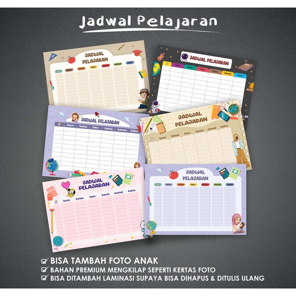 

(Bisa Tambah Foto) Jadwal Pelajaran Poster Jadwal Pelajaran Anak Jadwal Pelajaran Sekolah