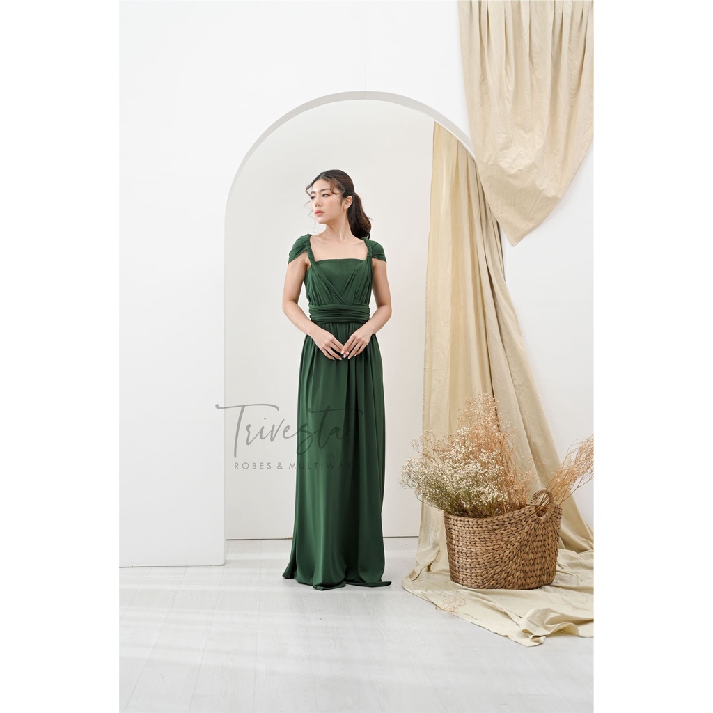 MAXI | EMERALD GREEN | MULTIWAY INFINITY CONVERTIBLE DRESS | FREE KEMBEN &amp; SPECIAL LONG SCRAFT