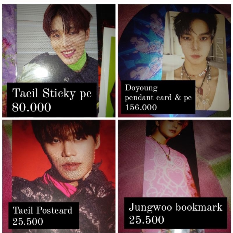 Doyoung Taeil photocard jungwoo bookmark Taeil postcard