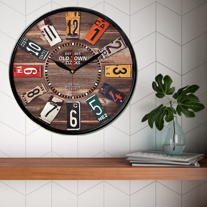 GUNINCO JAM DINDING UNIK VINTAGE 30 cm Klasik Classic Retro Shabby Dinding Wall Clock Bagus Murah-2