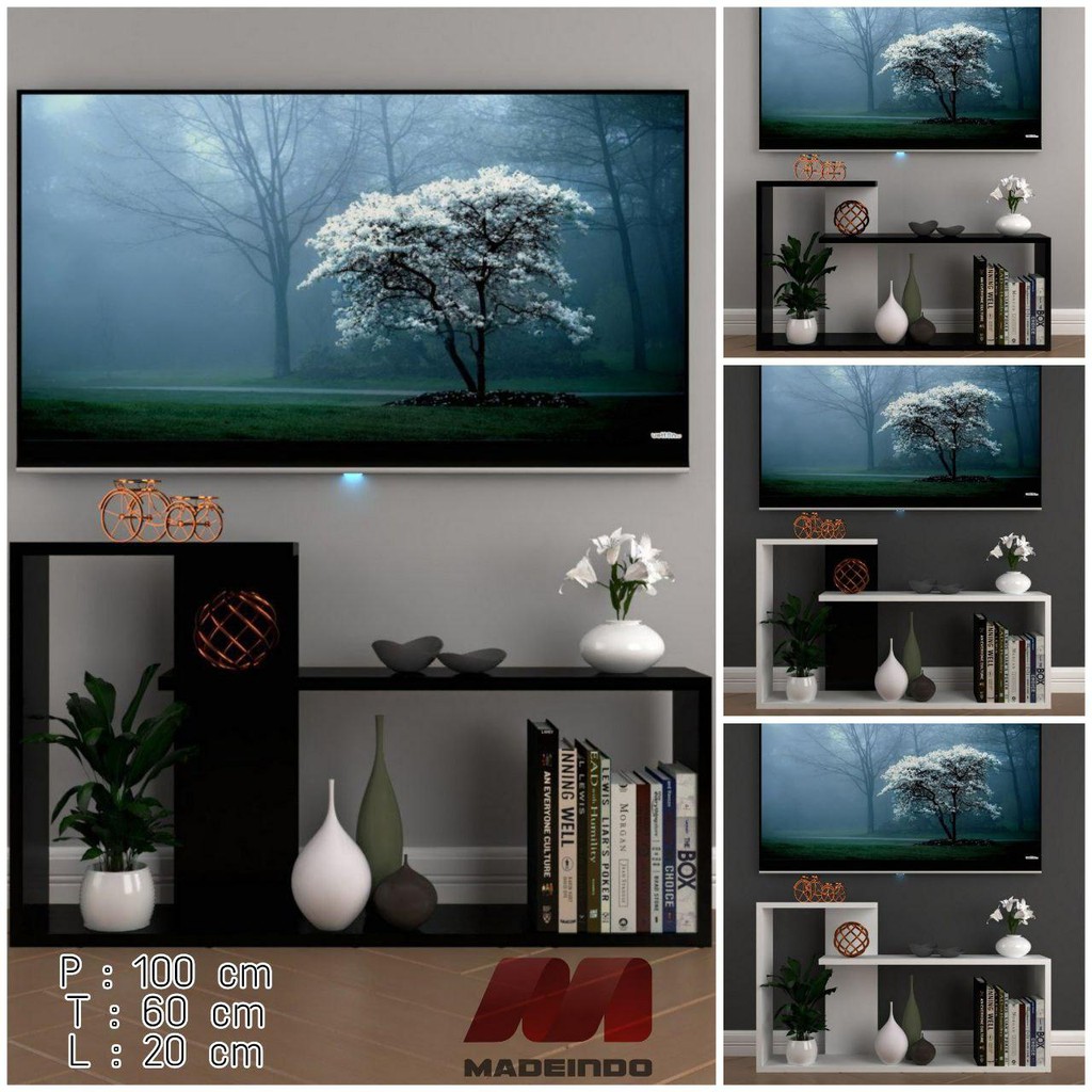MADEINDO RAK TV MINIMALIS MODERN GANTUNG DINDING MEJA TV MINIMALIS BACKDROP TV MINIMALIS