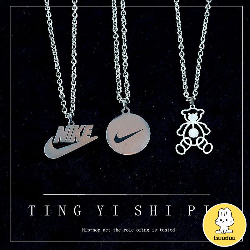 Korea Hip Hop Street Style Stainless Steel Kalung Liontin Aksesoris Pria dan Wanita -Doo