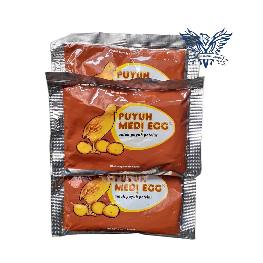 Puyuh Medi Egg 100 Gram Sachet Vitamin Burung Puyuh Petelur Kekebalan Produksi Multivitamin Pemacu
