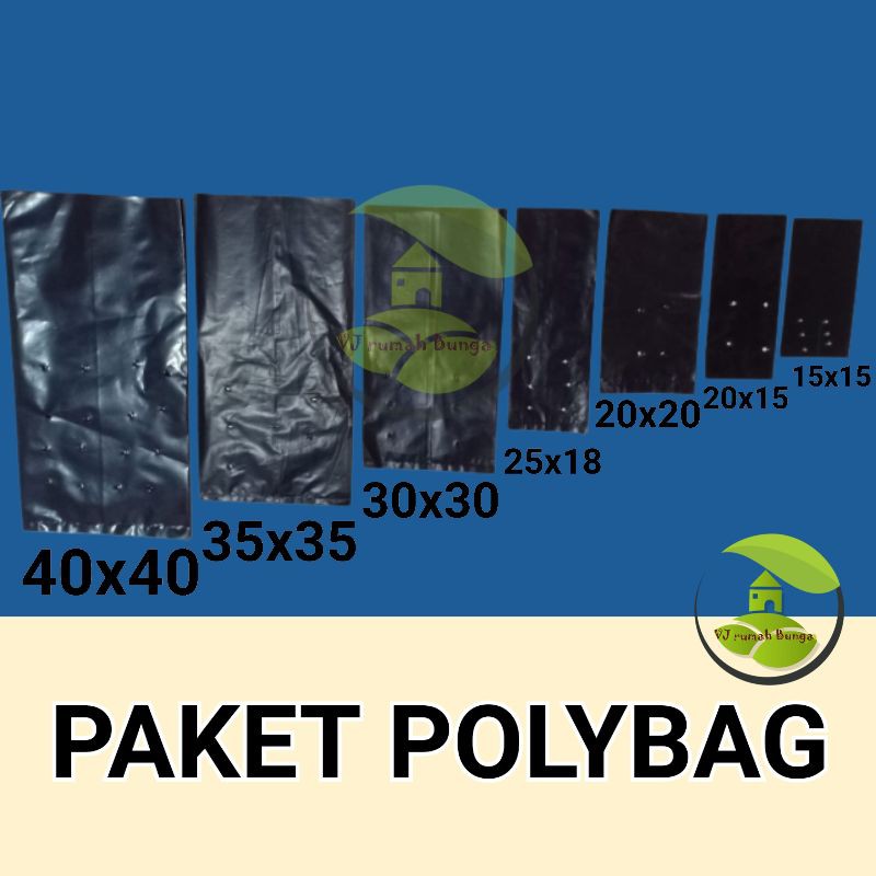 Polybag Tanaman ukuran 20x20 Kantong Plastik Polybag Tanaman Polibek Polibag