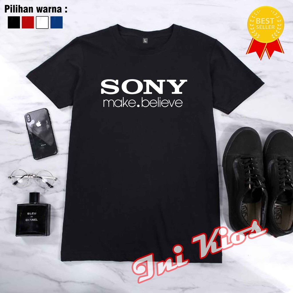 KEREN Baju Kaos SONY CAMERA SONY KAMERA keren pria wanita Custom DISTRO NEW SONY MAKE BELIEVE