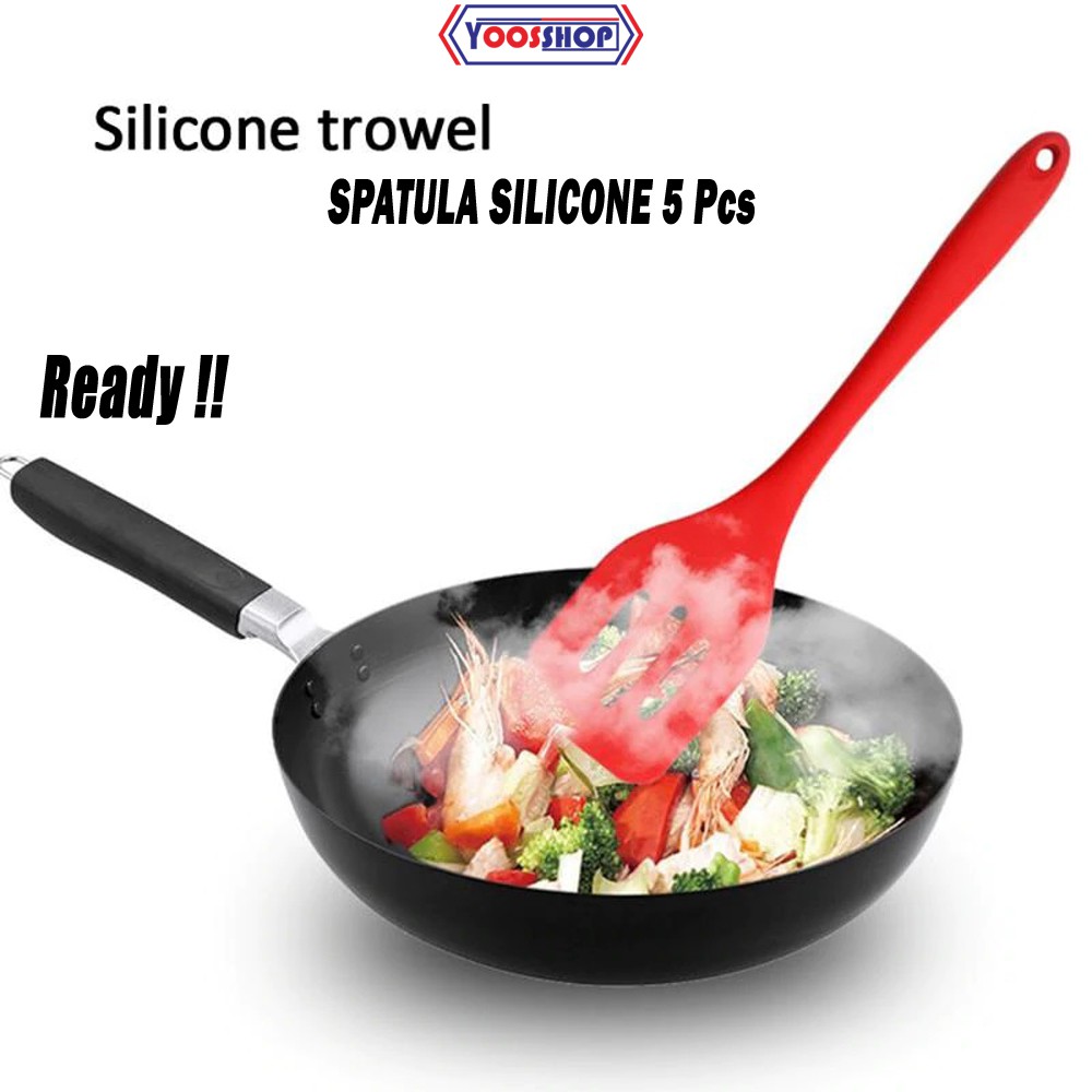 Spatula set silicone sutil silikon set peralatan masak perlengkapan dapur-2