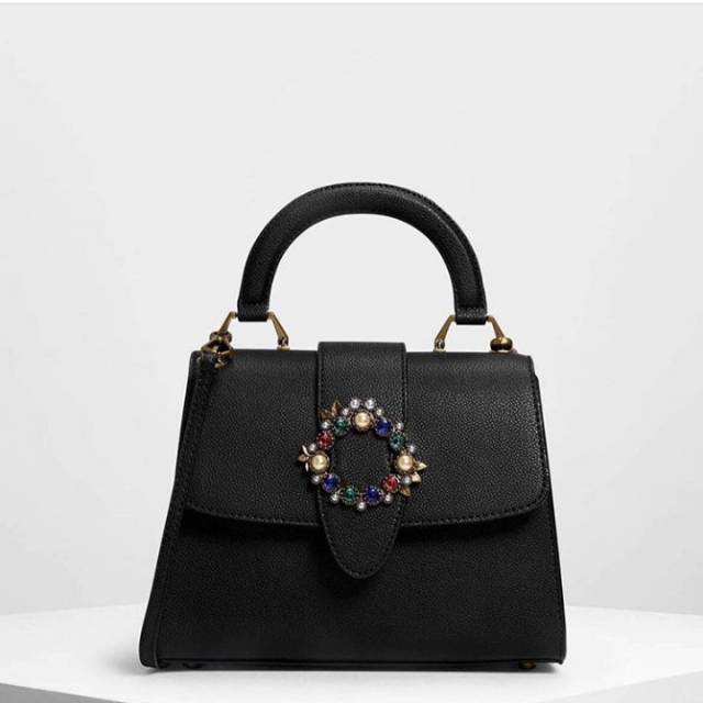 Cnk embellished buckle detail bag