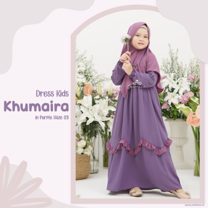 KHUMAIRA DRESS KIDS (GAMIS SAJA) ORIGINAL JASMINE BY LIDIA HADIWINOTO