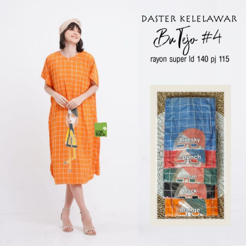 (Semerbak) Baju Tidur Daster Kelelawar Rayon Jumbo Bu Tejo 4 LD 140 Halus Premium Adem Grosir Pajamas pakaian tidur Busui Bumil wanita cewe cantik ibu ibu modern Trendi 2023