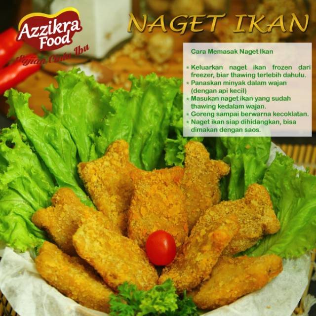 

Naget Ikan Azzikra Frozen Food Fish Nugget