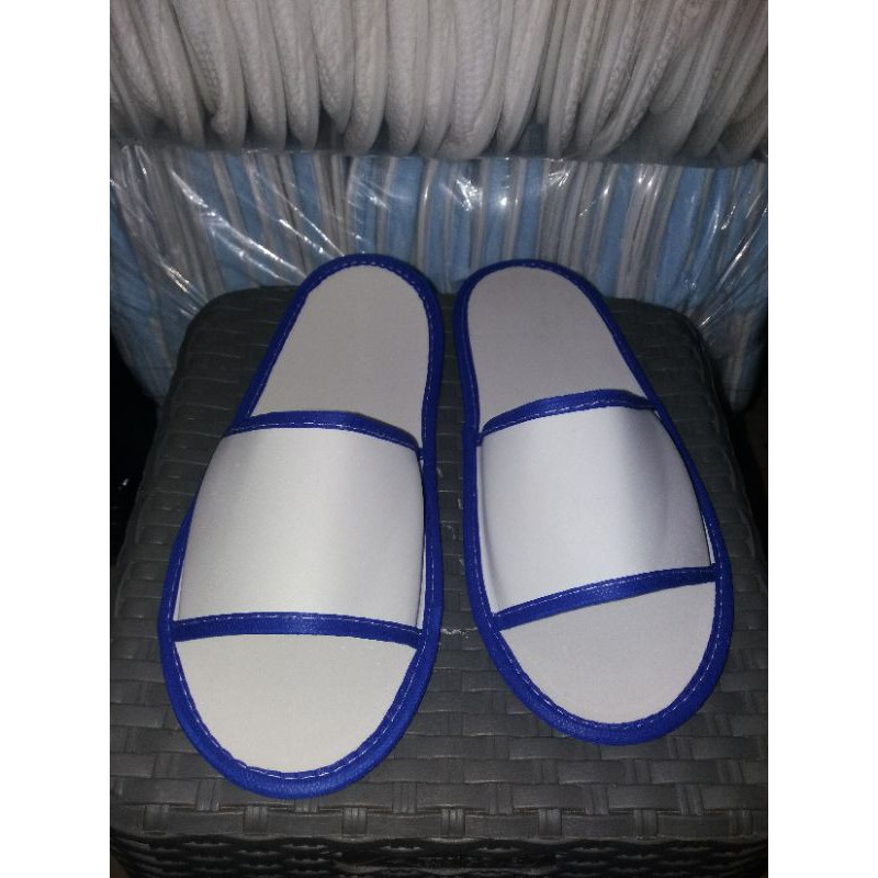 COSTUM SABLON SANDAL LANTAI /HOTEL SEPOND 4 ML MIN ORDER 100 PASANG-List biru