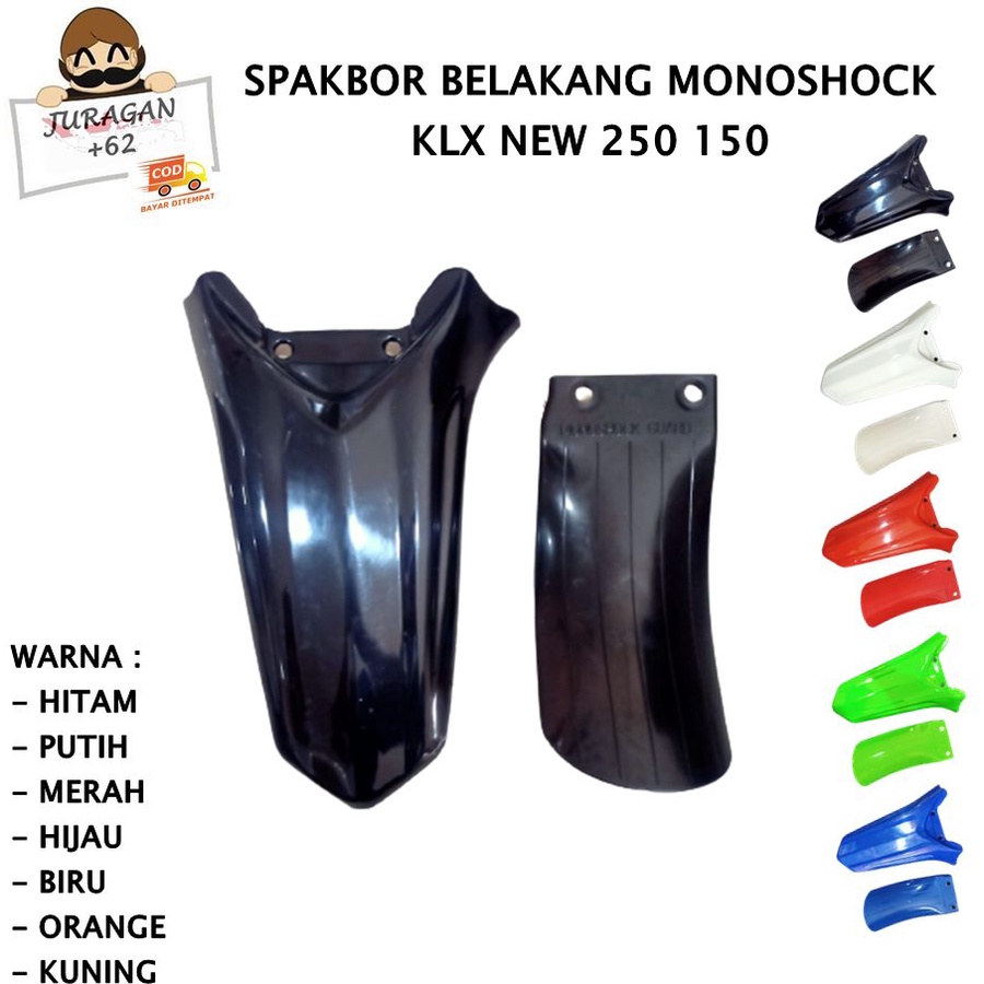 SPAKBOR SET KLX NEW 150 250 DTRACKER BELAKANG COVER LUMPUR MONOSHOCK D TRACKER