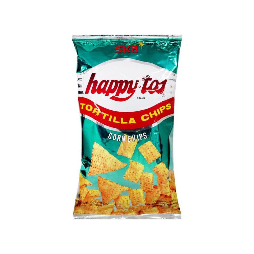 

HAPPYTOS KERIPIK TORTILA CHIPS HIJAU 160GR ~ kp709